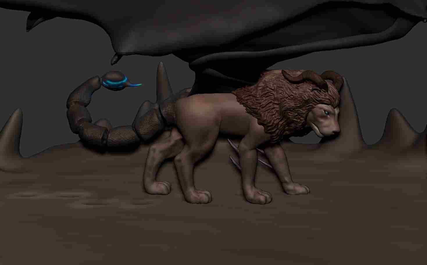 Manticore 3D Render (Shot 4)